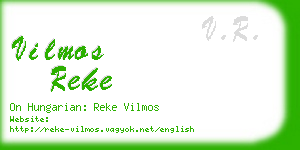 vilmos reke business card